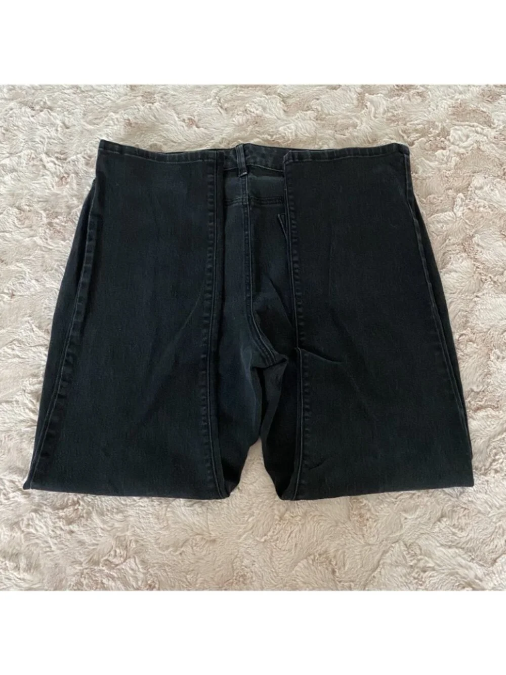 Bandolino Amy Jeans Womens 18 Black Denim Straight Slimming Stretch Mid Rise